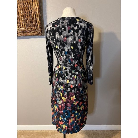 BCBGMaxAzria Sondra Dress S Small Wrap Stretch Career Church Washable - Picture 3 of 9